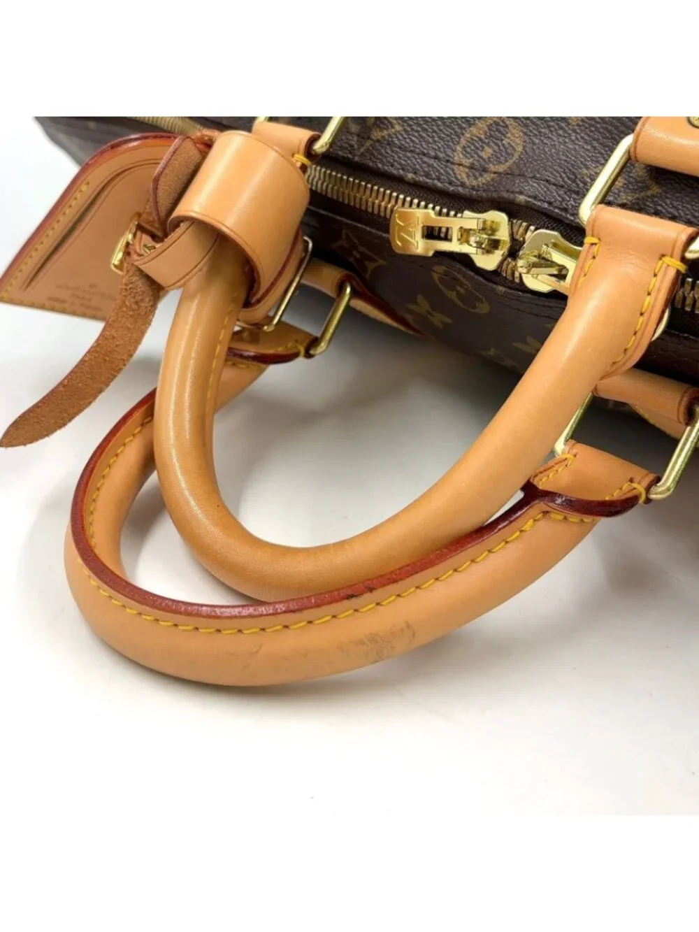Louis Vuitton Keepall 45 Monogram Leather Brown Light Boston Bag Gold